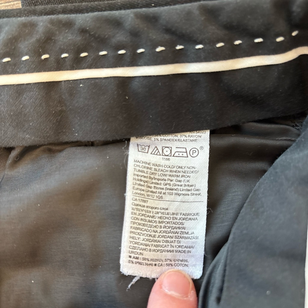 Banana Republic Sloan Trousers Size 4 Black - Picture 4 of 7